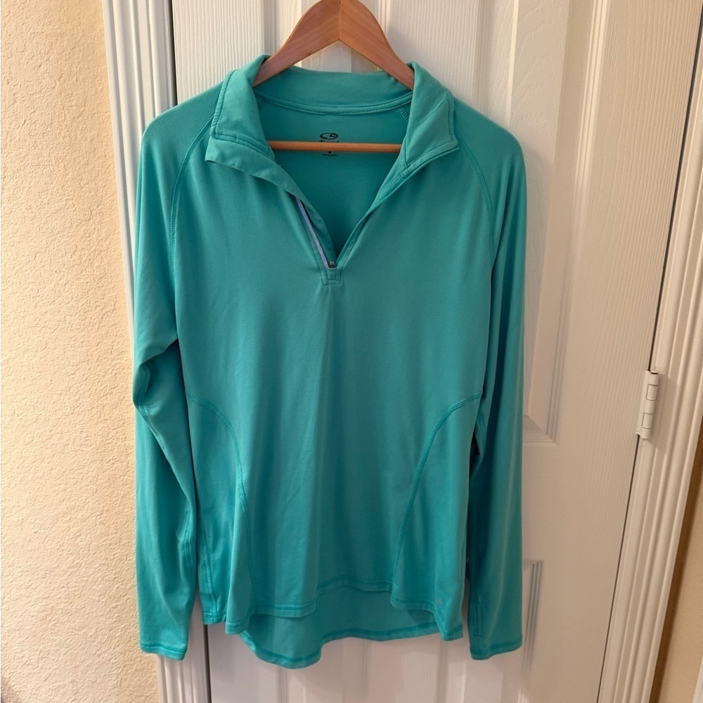 Champions Women's Teal Long Sleeve Top